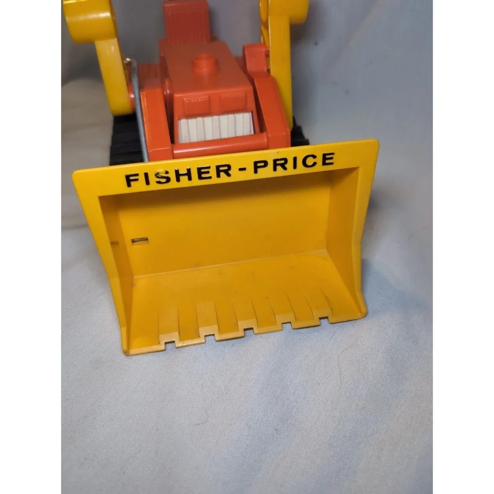 Vintage 1979 Fisher Price Husky Helper Bulldozer #329 Original Tracks